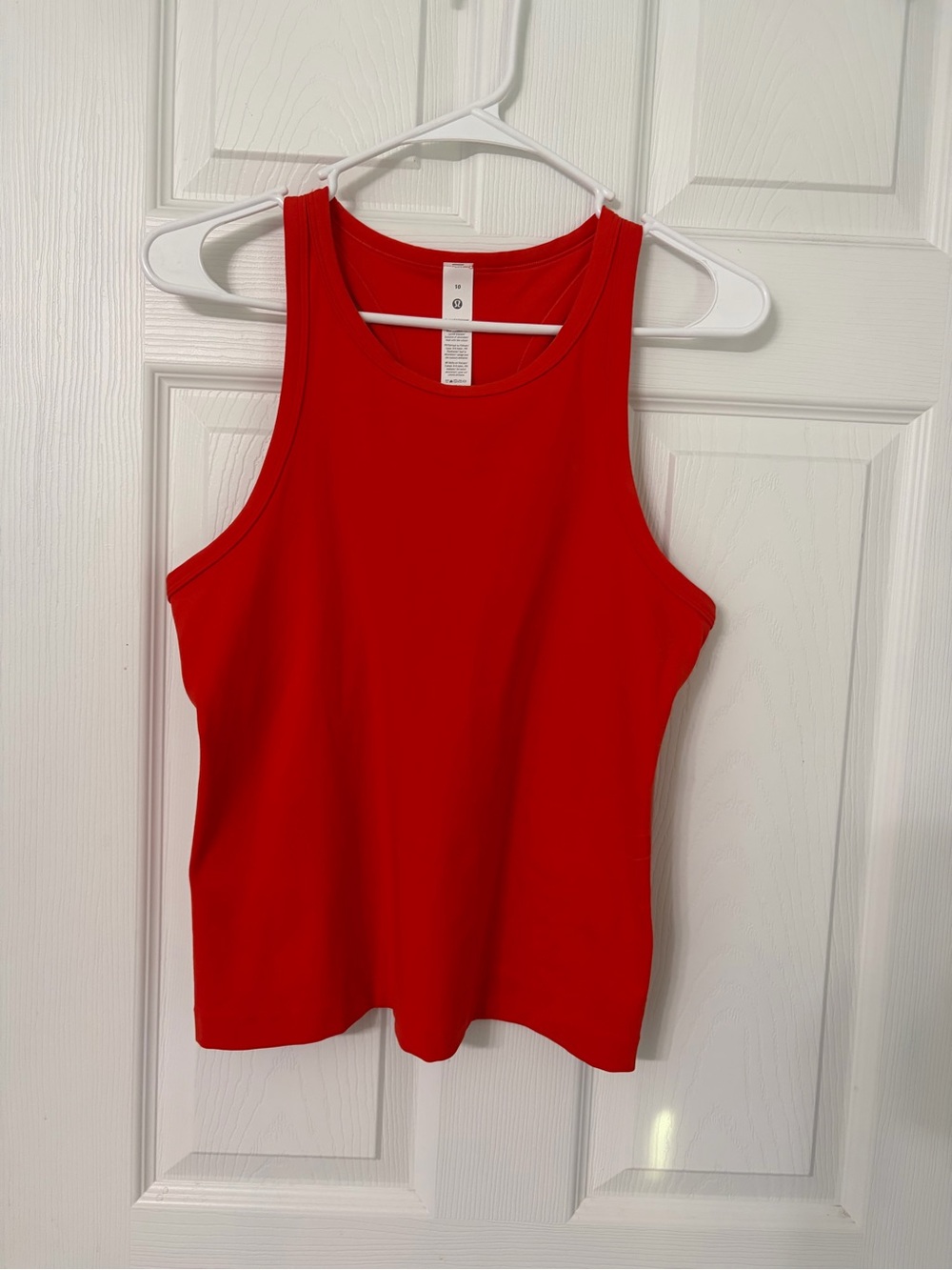 lululemon athletica Bright Red Ribbed Tank